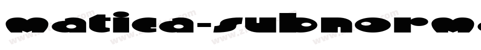 Matica-Subnormal字体转换