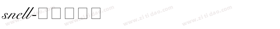 snell字体转换