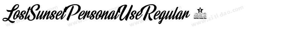 LostSunsetPersonalUseRegular-6AV1字体转换