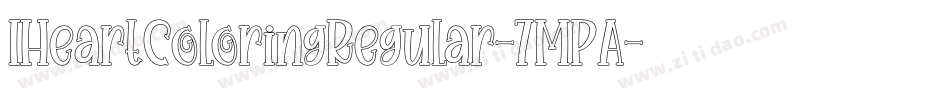 IHeartColoringRegular-7MPA字体转换