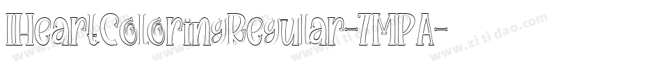 IHeartColoringRegular-7MPA字体转换
