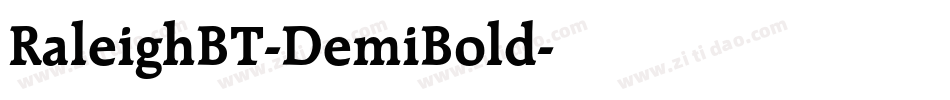 RaleighBT-DemiBold字体转换
