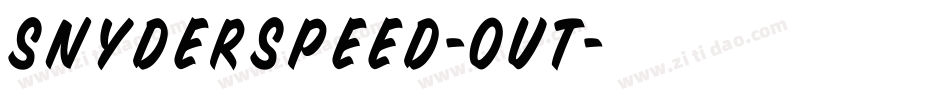 SnyderSpeed-Out字体转换