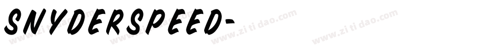 SnyderSpeed字体转换