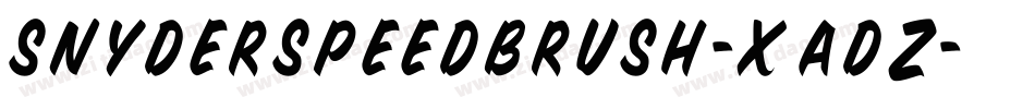 SnyderSpeedBrush-XADZ字体转换