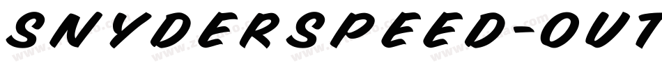 SnyderSpeed-Out字体转换