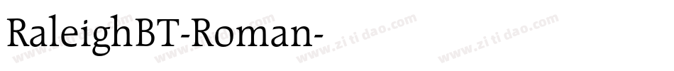 RaleighBT-Roman字体转换