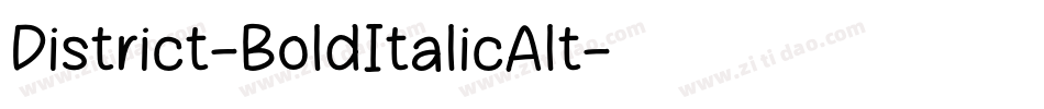District-BoldItalicAlt字体转换