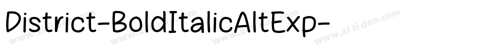 District-BoldItalicAltExp字体转换