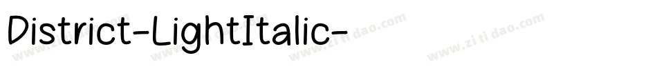 District-LightItalic字体转换