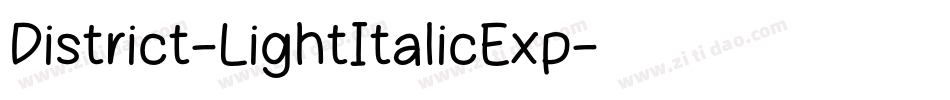 District-LightItalicExp字体转换 District-LightItalicExp字体转换