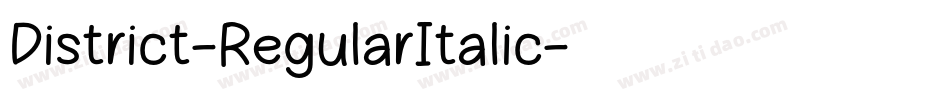 District-RegularItalic字体转换