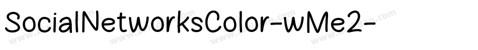 SocialNetworksColor-wMe2字体转换