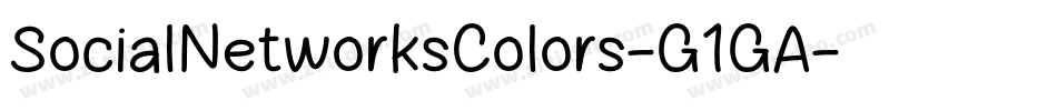 SocialNetworksColors-G1GA字体转换
