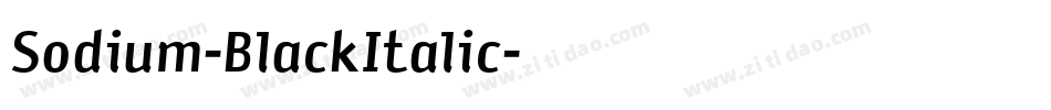 Sodium-BlackItalic字体转换