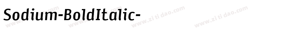 Sodium-BoldItalic字体转换