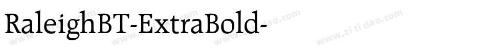 RaleighBT-ExtraBold字体转换