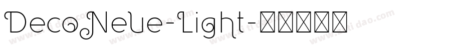 DecoNeue-Light字体转换