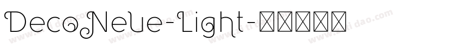 DecoNeue-Light字体转换