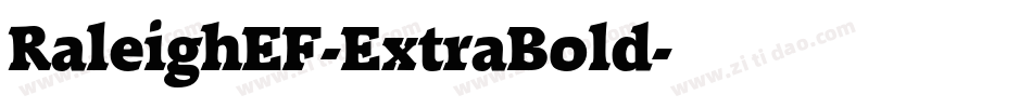 RaleighEF-ExtraBold字体转换