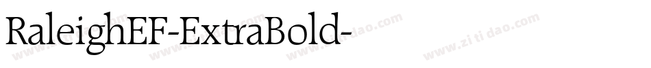 RaleighEF-ExtraBold字体转换