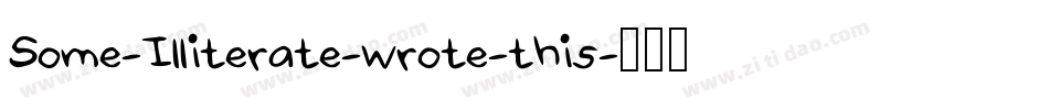 Some-Illiterate-wrote-this字体转换