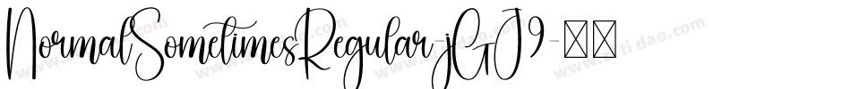 NormalSometimesRegular-jGJ9字体转换