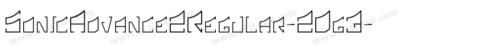 SonicAdvance2Regular-2Dg3字体转换