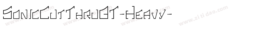 SonicCutThruBT-Heavy字体转换