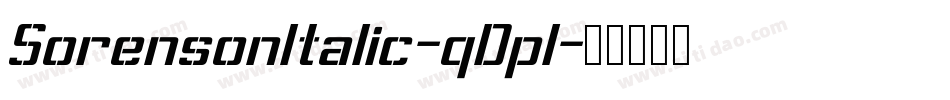 SorensonItalic-qDpl字体转换