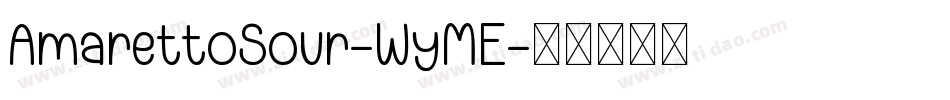 AmarettoSour-WyME字体转换