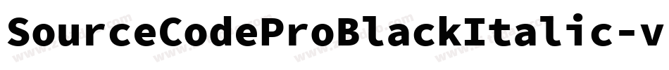 SourceCodeProBlackItalic-vrB4字体转换
