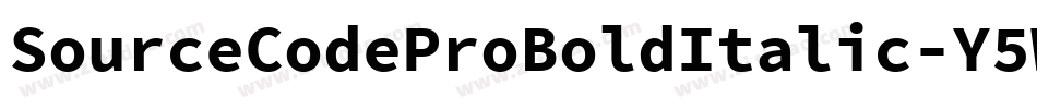 SourceCodeProBoldItalic-Y5Wq字体转换