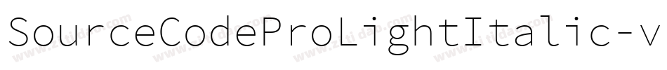 SourceCodeProLightItalic-vpOZ字体转换