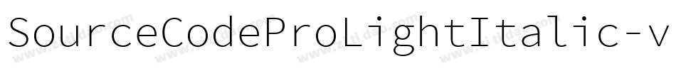 SourceCodeProLightItalic-vpOZ字体转换