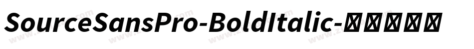 SourceSansPro-BoldItalic字体转换