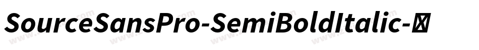 SourceSansPro-SemiBoldItalic字体转换