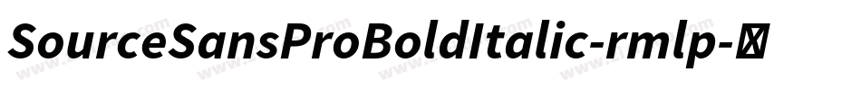SourceSansProBoldItalic-rmlp字体转换