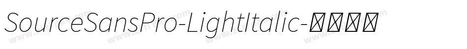 SourceSansPro-LightItalic字体转换