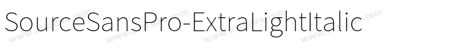 SourceSansPro-ExtraLightItalic字体转换