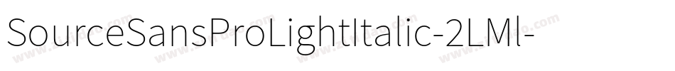 SourceSansProLightItalic-2LMl字体转换