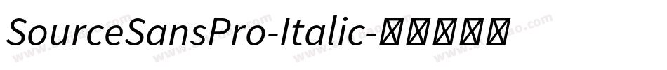 SourceSansPro-Italic字体转换
