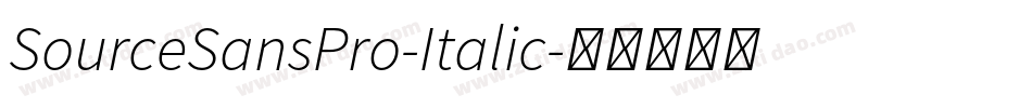 SourceSansPro-Italic字体转换
