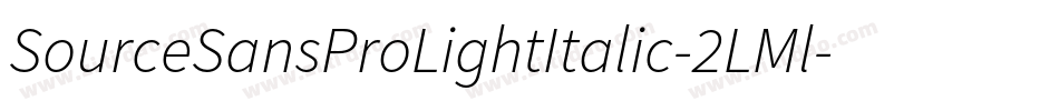 SourceSansProLightItalic-2LMl字体转换