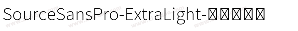 SourceSansPro-ExtraLight字体转换