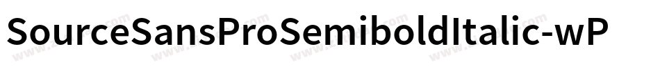 SourceSansProSemiboldItalic-wP88字体转换