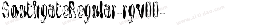 SouthgateRegular-rgvOO字体转换