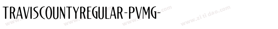 TravisCountyRegular-PvMg字体转换