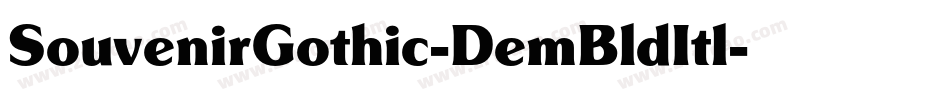 SouvenirGothic-DemBldItl字体转换