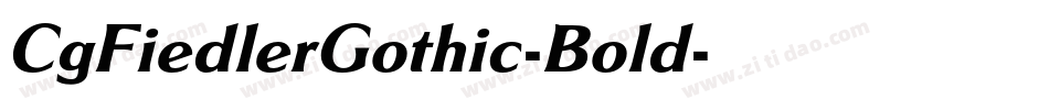 CgFiedlerGothic-Bold字体转换